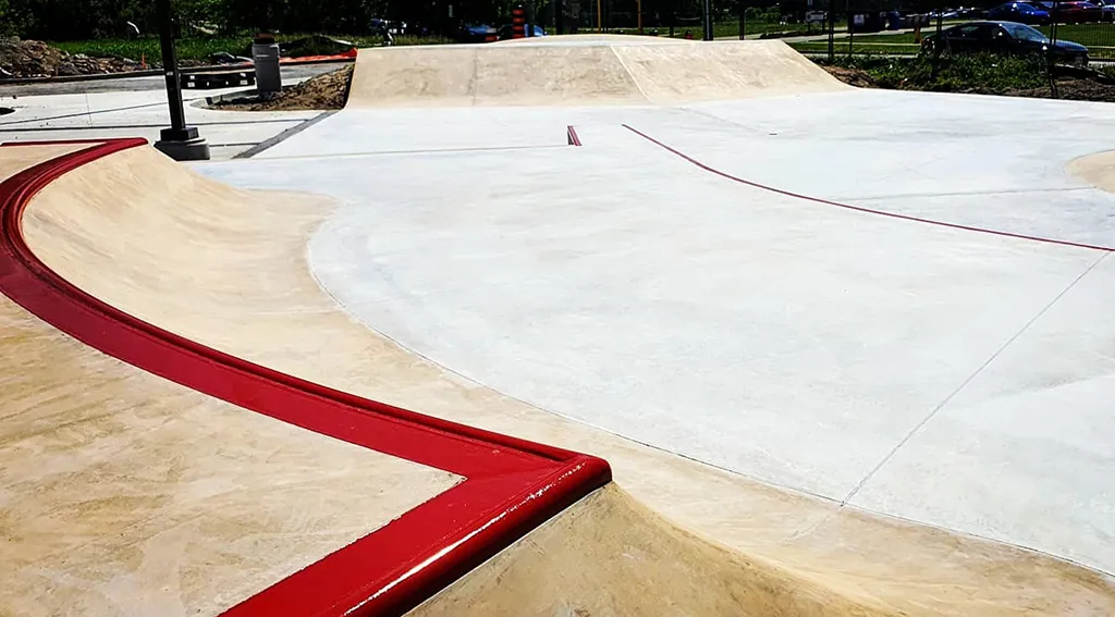 A skateboard park build by 39 Seven in Waterloo Ontario.